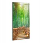 Wallfluent Üvegre Kép Falra Edzőterembe Könnyű Szerelés Út a bambuszerdőben (010010010170100075304)