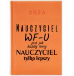 FunnyCase Könyvnaptár 2026 Testnevelő Tanár Narancssárga Ajándék Határidőnapló Wz (Kalendarz Pomarańczowy NAUCZYCIEL WF-U)