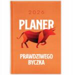 FunnyCase Könyvnaptár 2026 Bika Tervező Narancssárga Ajándék Határidőnapló Minták (Kalendarz Pomarańczowy PLANER BYCZKA)
