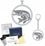Mejk Jewellery Ezüst kulcstartó csuka 925 Ékszer Ajándék Nő Gravírozás (breloczek do kluczy na urodziny z rybą Sum)