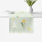 Goldea pamut asztali futó - mező, zöld melanzs alapon 50x180 cm