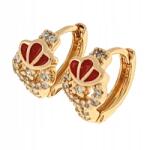 Xuping 0150 Arany színű cirkónia fülbevaló, 18k arannyal futtatott Xuping, lógós