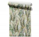  Akvarell Tapéta Levél Mintával Vlies vagy Öntapadós (1m2) (#1068)