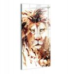 Wallfluent Fotó-Kép Falikép Könnyű Szerelés Előszobába Illusztráció barna oroszlán (010010010250100008661)