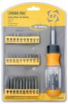Strend Pro Set biti Strend Pro BSY240, 44 piese, cu surubelnita cu clichet, Cr-V (2250294) Surubelnita