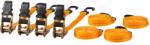 Strend Pro Set 4 chingi cu clichet Strend Pro 25 mm, 4, 5 m, sarcina max. 500 kg (217626)