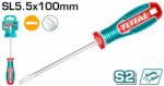 TOTAL Surubelnita dreapta TOTAL S2 SL5.5x100 mm, varf magnetic, maner ergonomic (TSDSL5100) Surubelnita