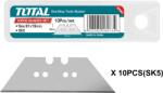 TOTAL Set lame cutter TOTAL 61x19 mm din otel SK5, 10 bucati (THT519611)