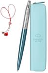 Parker Set Pix Jotter Royal albastru + Etui Navy albastru cu fermoar (PACHETMARTISOR1(2))