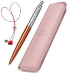 Parker Set Pix Jotter Royal portocaliu + Etui Chelsea roz cu fermoar (PACHETMARTISOR1(1))
