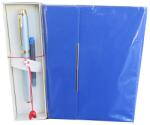 Parker Set Stilou IM Rituals albastru cu accesorii aurii + Agenda Velvet B6 albastra (PACHETMARTISOR6(4))