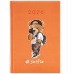 FunnyCase Könyvnaptár 2026 #selfie Narancssárga Tervező Ajándék Mix Minták (Kalendarz Pomarańczowy #SELFIE)