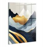 Wallfluent Üvegkép Fotó Klasszikus Műterembe Művészi Absztrakt hegyek (010010010240100260333)