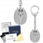 Mejk Jewellery Yorkshire terrier kulcstartó York Ezüst925 Ajándék kulcstartó Gravírozás Ingyenes (BE R331)