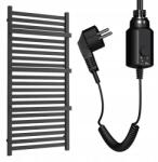 M&C Xul 1150/530 Elektromos Fűtőtest, Matt Fekete 300W Fekete Fűtőpatron (XUL 115/53 CZARNY MAT+GRZAŁKA 300W CZARNA 24H)