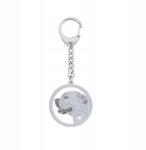 Mejk Jewellery Ezüst kulcstartó kutyával 925 Ca de Bou Mallorcai kutya Ajándék Gravírozás Ingyenes (gadżet z psem Ca de Bou - Dog z Majorki)