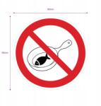  Matrica Tilos Halat Sütni a létesítményben 5 cm (Naklejka)