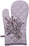 Clayre & Eef Set 2 manusi termice bumbac alb mov Lavanda 18x30 cm (LAG44deco)