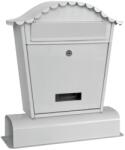 Strend Pro Cutie postala metalica Hubert B alba, cu tub pentru ziare si pliante (217859)