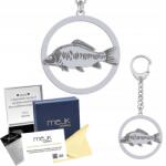 Mejk Jewellery Ezüst kulcstartó Ponty 925 Ékszer Ajándék Nő Gravírozás Ingyenes (brelok srebrny do kluczy z rybą Karp)