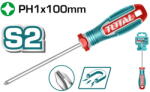 TOTAL Surubelnita Phillips PH1 TOTAL S2, 5 mm, 100 mm, varf magnetic industrial (TSDPH1100) Surubelnita