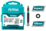 TOTAL Set 10 biti de impact TOTAL PH2 x 50 mm din otel S2, pentru însurubare (TACIM16PH223) Surubelnita