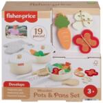 Mattel Set de bucatarie din lemn Fisher-Price HXT83 19 piese pentru copii de la 3 ani (HXT83) Bucatarie copii