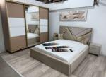 MobAmbient Set dormitor cu pat tapitat 160 x 200, dressing și 2 noptiere - model AXIS