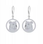 Mejk Jewellery Ezüst Amstaff Fülbevaló Női 925-ös Finomságú Ékszer Ingyenes Gravírozással (Kolczyki Srebrne)