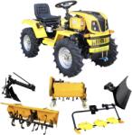 ProGarden Campo T12 Minitractor G2.1 4x4, 12CP, diesel, hidraulica fata-spate, roti 6.00-12 cu freza tractata, plug reversibil, tocator vegetatie, cositoare cu discuri si lama zapada/pietris (4560000104PFPTLC2)