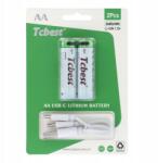 Tcbest R6 (aa) 650 mAh-s akkumulátor C típusú aljzattal, Usb A kábellel (TCBEST)