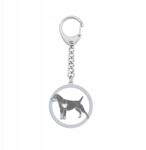 Mejk Jewellery Ezüst kulcstartó kutyával Német vadász terrier 925 Ékszer Gravírozás (Brelok z Niemiecki Terier Myśliwski)