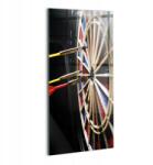 Wallfluent Üvegkép Művészeti Műhelybe - Látványos Darts Nyilak és Tábla (010010010170100074956)