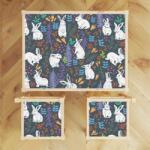 Epson Vízálló matricák Ikea Latt asztalra gyerekeknek Fehér nyuszik az erdőben (latt_649)