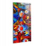 Wallfluent Üvegkép Előszobába Kubizmus Művészet színes virágok 60x120 (010010010200100075269)