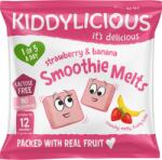 Kiddylicious Gustare din bucati de piure de fructe cu capsuni si banane +12 luni, 6g, Kiddylicious