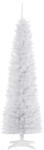 HOMCOM Brad de Craciun artificial din PVC cu 390 ramuri si baza din plastic, design inalt si ingust, Φ55x180cm, alb HOMCOM | Aosom RO (830-182WT)