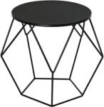 HomCom Masuta geometrica in stil nordic din otel rezistent la rugina 54x54x44cm, negru HOMCOM | Aosom Romania (833-564) Masa de cafea