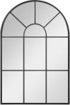 HomCom Oglindă Arcuită Modernă pentru Perete, 91x60 cm, Design Fereastră, Ideală pentru Living | Aosom Romania (830-631V01BK)