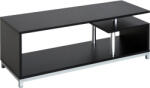 HomCom Mobilier TV Modern din Lemn, Suport Televizor Elegant, Negru, 114x40x40.5cm | Aosom Romania (833-188BK)