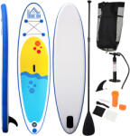 HomCom Placă Surfing Gonflabilă, Vaslă Reglabilă, 305x76x10 cm, Albastră, Ideală pentru Începători | Aosom Romania (A33-008)