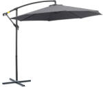 Outsunny Umbrelă de Grădină Deluxe cu Braț Inclinabil și Manivelă, Diametru 3m, Protecție UV, Ideală pentru Patio, Bej | Aosom Romania (84D-082)