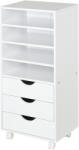 Vinsetto Dulap cu sertare pentru Birou din Lemn alb 40 x 30 x 83cm | AOSOM. it | Aosom Romania (924-010) Dulap arhivare