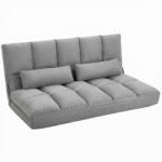 HOMCOM Canapea De Podea Pliabila, 130x73x60 cm Gri | Aosom Romania (833-932) Canapea