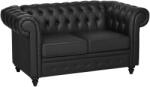 HOMCOM Canapea 2 Locuri Confortabilă, Piele Sintetică, 160x84x80 cm | Aosom Romania (833-709) Canapea