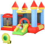 Outsunny Castel Gonflabil cu Trambulină, Tobogan, pentru Petreceri Copii, 280x260x210cm, Multicolor | Aosom Romania (342-017V90) Castel gonflabil