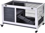 PawHut cusca cu rampa si culcus, pentru iepuri 90x53x59 cm | Aosom Romania (D51-126WT)