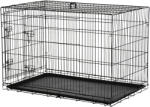PawHut Cușcă Transport PawHut din Oțel pentru Animale, Pliabilă, Negru, 122x77x82cm | Aosom Romania (D00-025)