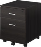 Vinsetto Dulap cu Sertare, 2 sertare si 5 roti, dulap Birou Compact pentru Documente , 40x44x54.6cm, Design Modern | Aosom Romania (924-023BK) Dulap arhivare