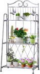 Outsunny Rafturi pentru Plante cu 3 Nivele, Suport Ghivece pentru Grădină, Balcon, Interior, 44x25x96 cm, Gri Argintiu | Aosom Romania (845-220)